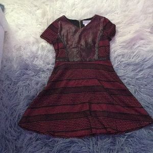 Blush patterned pink and black dress